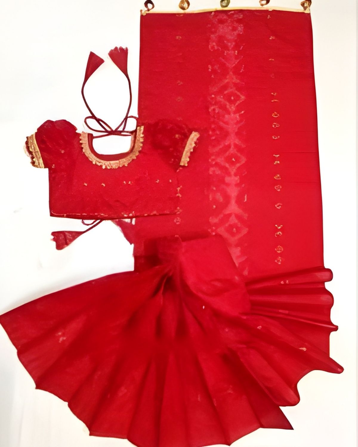 1 নীল নাকফুল জামদানী - Image 1