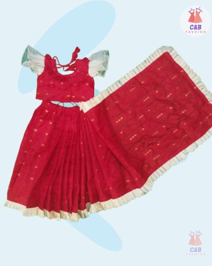 টিশু কুচি লাল নাকফুল জামদানী