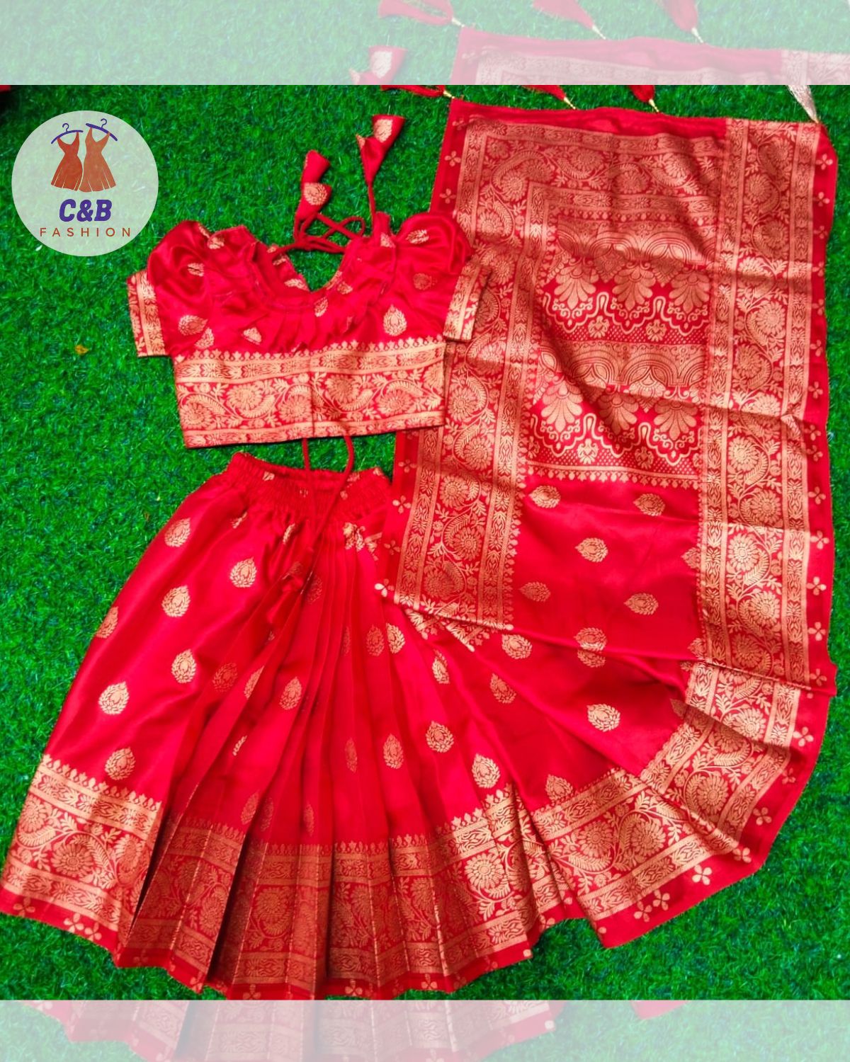 Untitled design (20) জাপানী সিল্ক লাল - Image 1