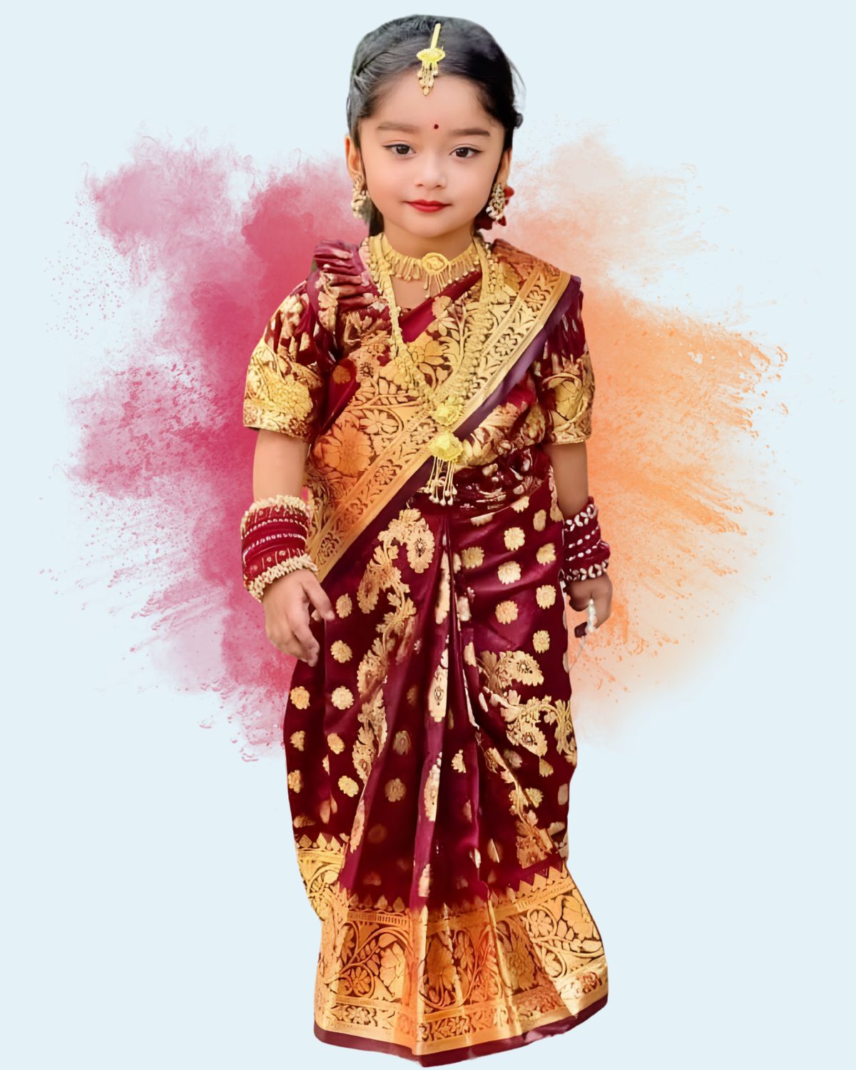 Untitled design (55) লতা কাতান রেডি শাড়ী - Image 1