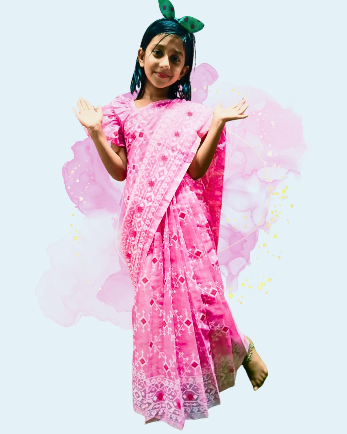 Untitled design (92) স্কিন প্রিন্ট রেডি শাড়ী - Image 1